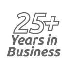 25+ Years in Business